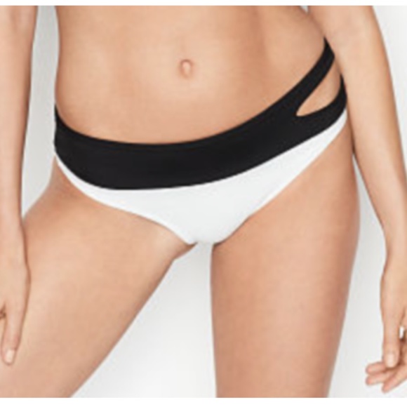 NEW allSisters HEPWORTH Convertible Foldover High Waist Cutout Bikini Bo… - Picture 1 of 5